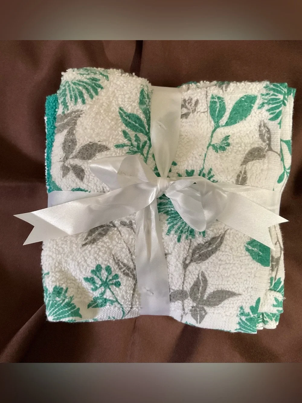 Terrycloth New Hemmed edge Hand Towels, 12”x12” Square Gift ready Set of (8)